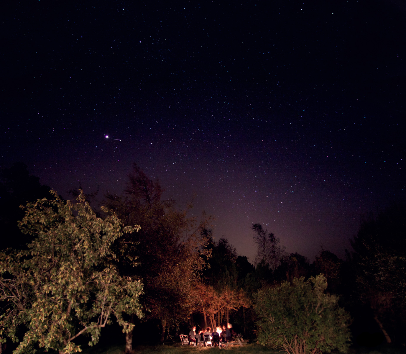 A starry night just before sunrise