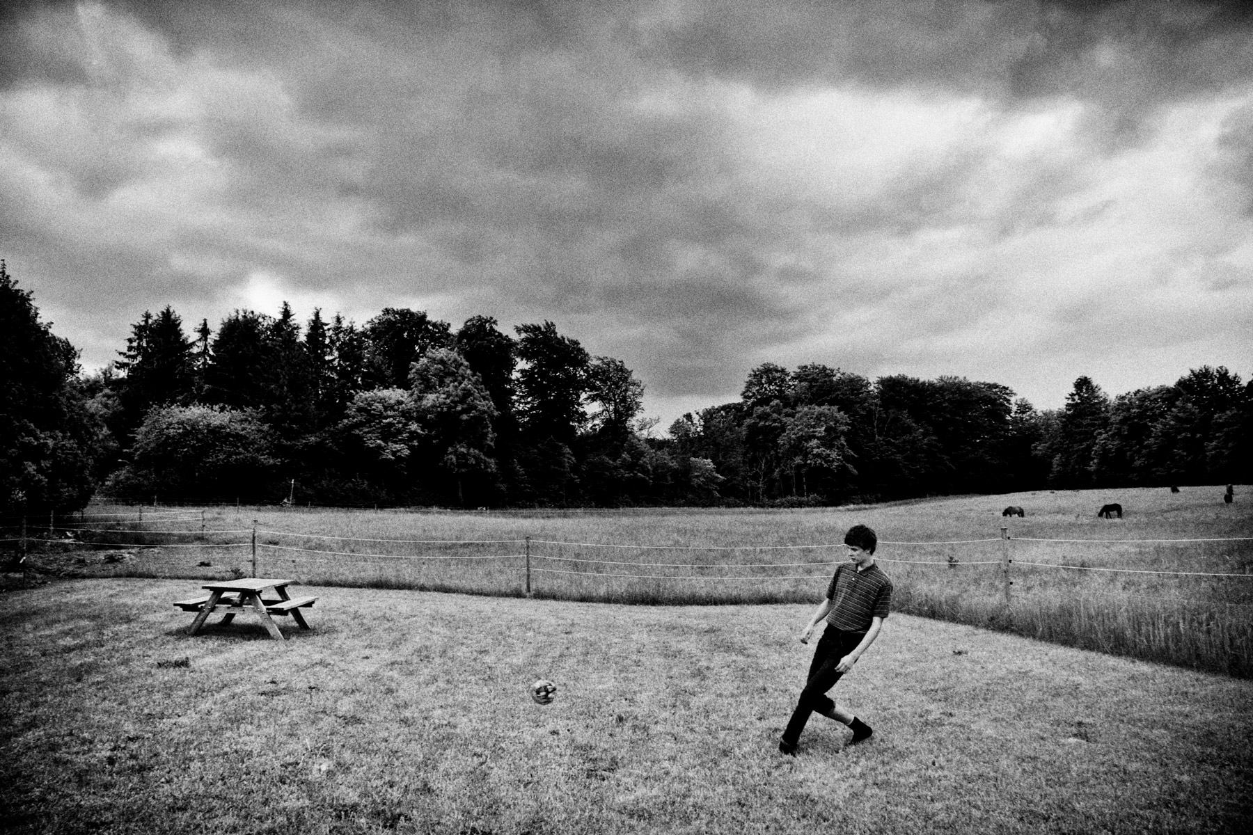 Playing football during the danish summer