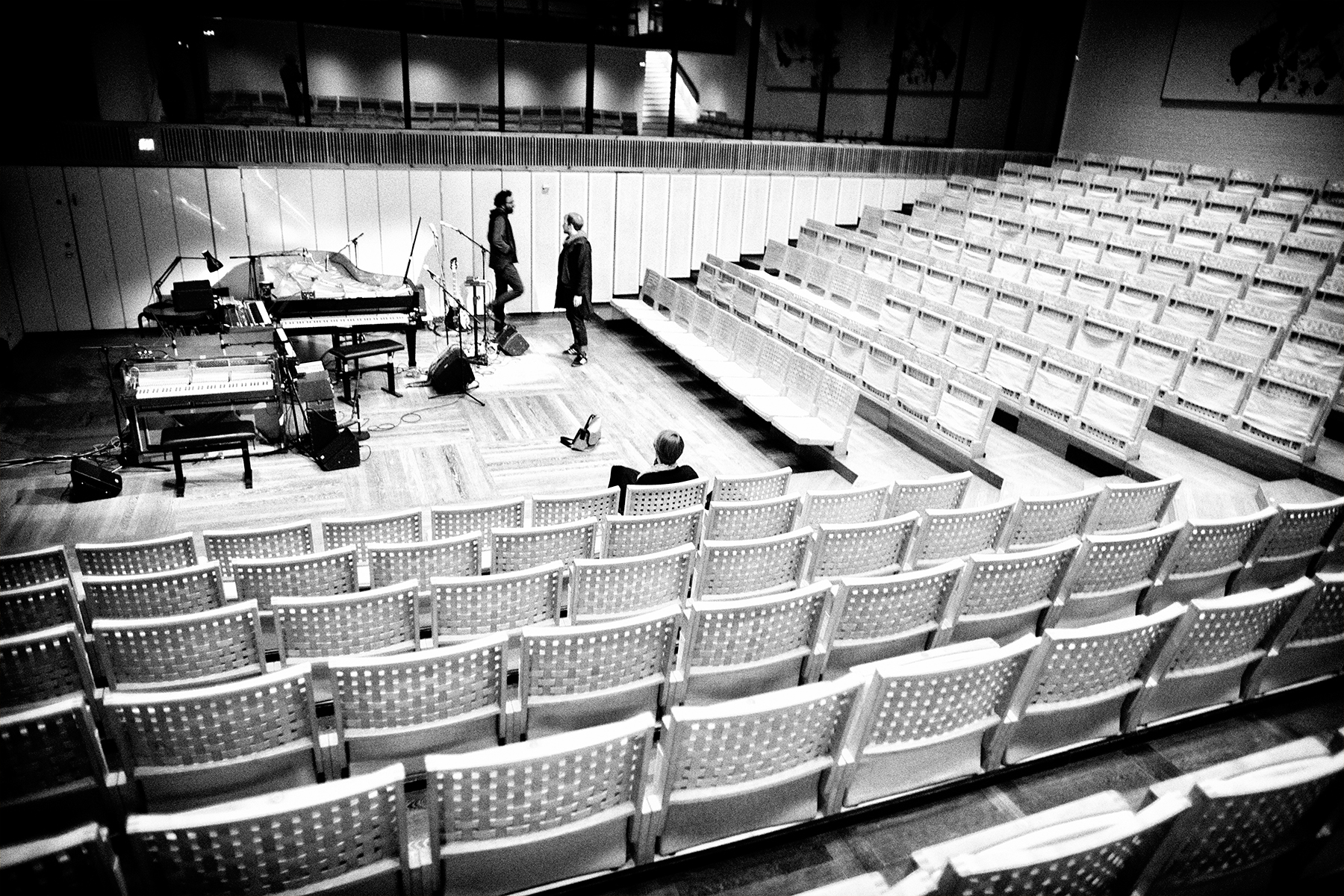 Live pictures and Portraits taken of Nils Frahm and Mikael Simpson while performing at FROST festival 2013, Louisiana