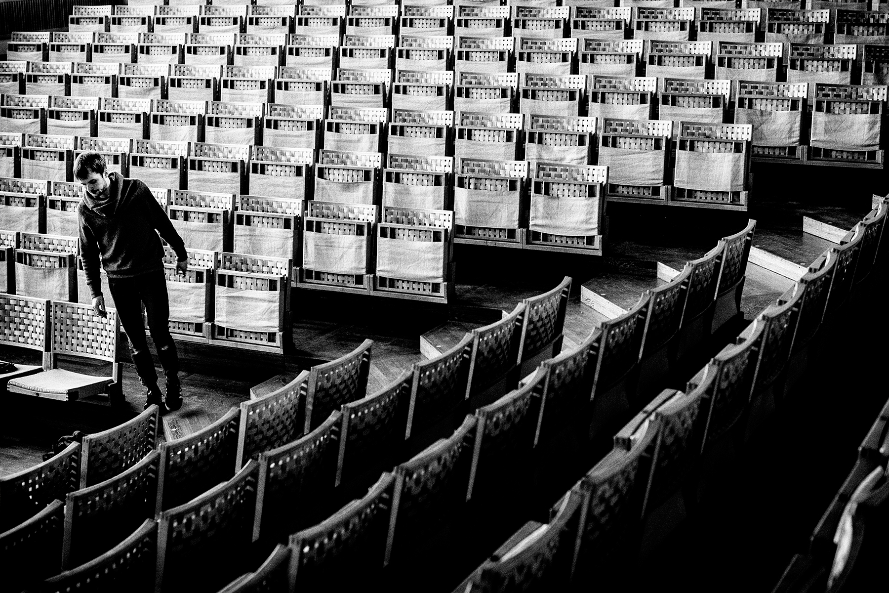 Live pictures and Portraits taken of Nils Frahm and Mikael Simpson while performing at FROST festival 2013, Louisiana