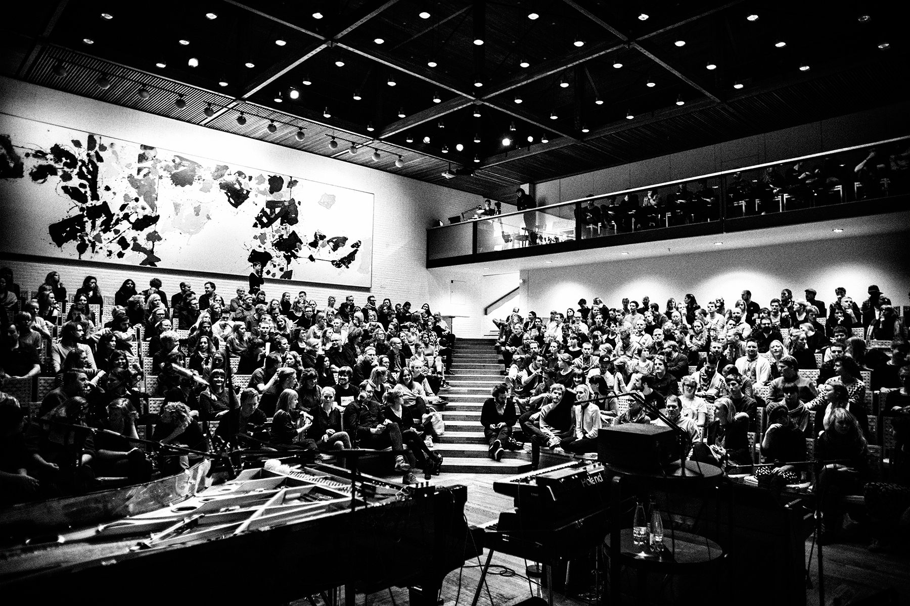 Live pictures and Portraits taken of Nils Frahm and Mikael Simpson while performing at FROST festival 2013, Louisiana