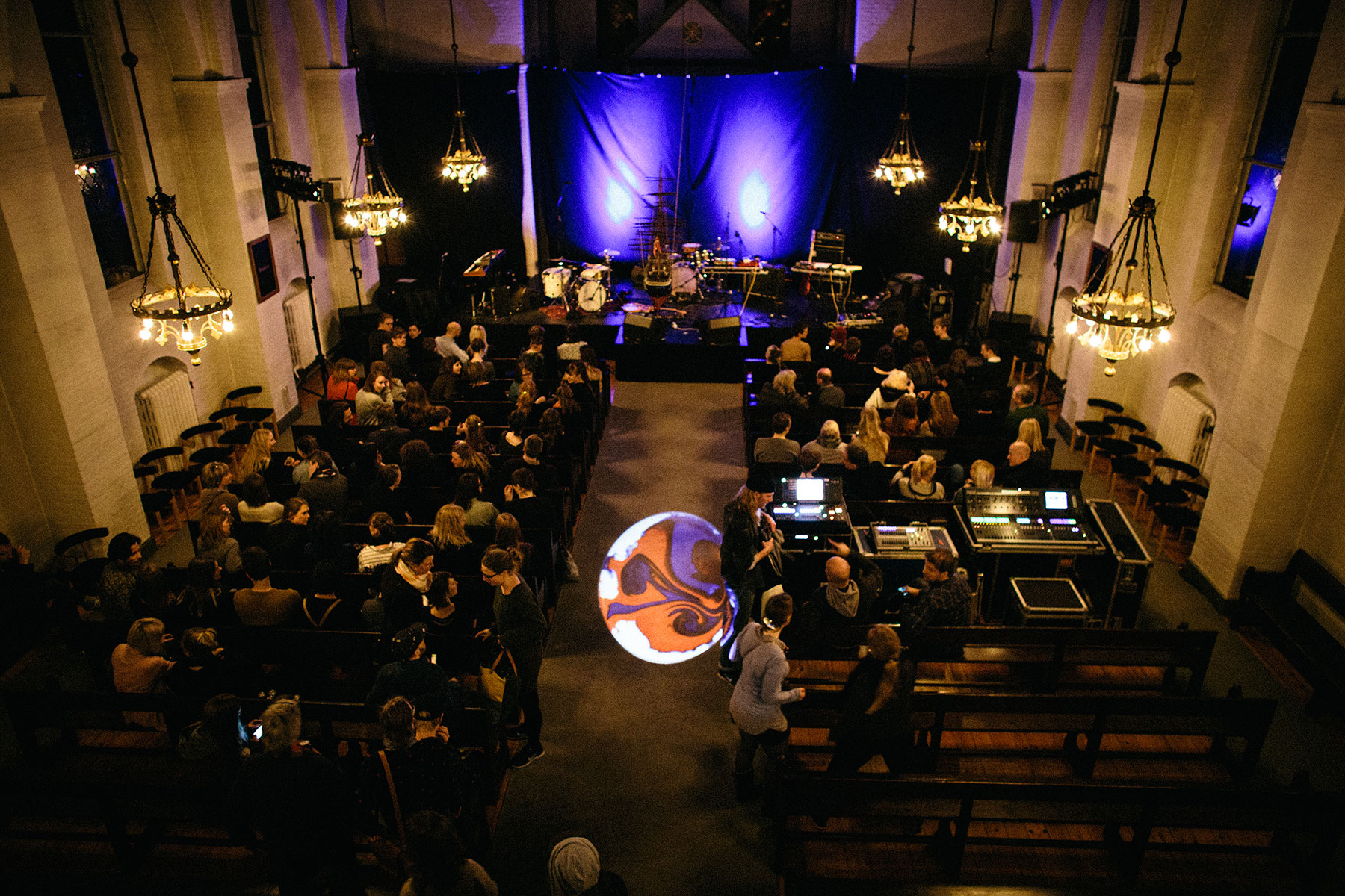 Picture from FROST festival 2013. Mariam the Believer and Cancer gave a concert in Koncertkirken at Blågårdsplads