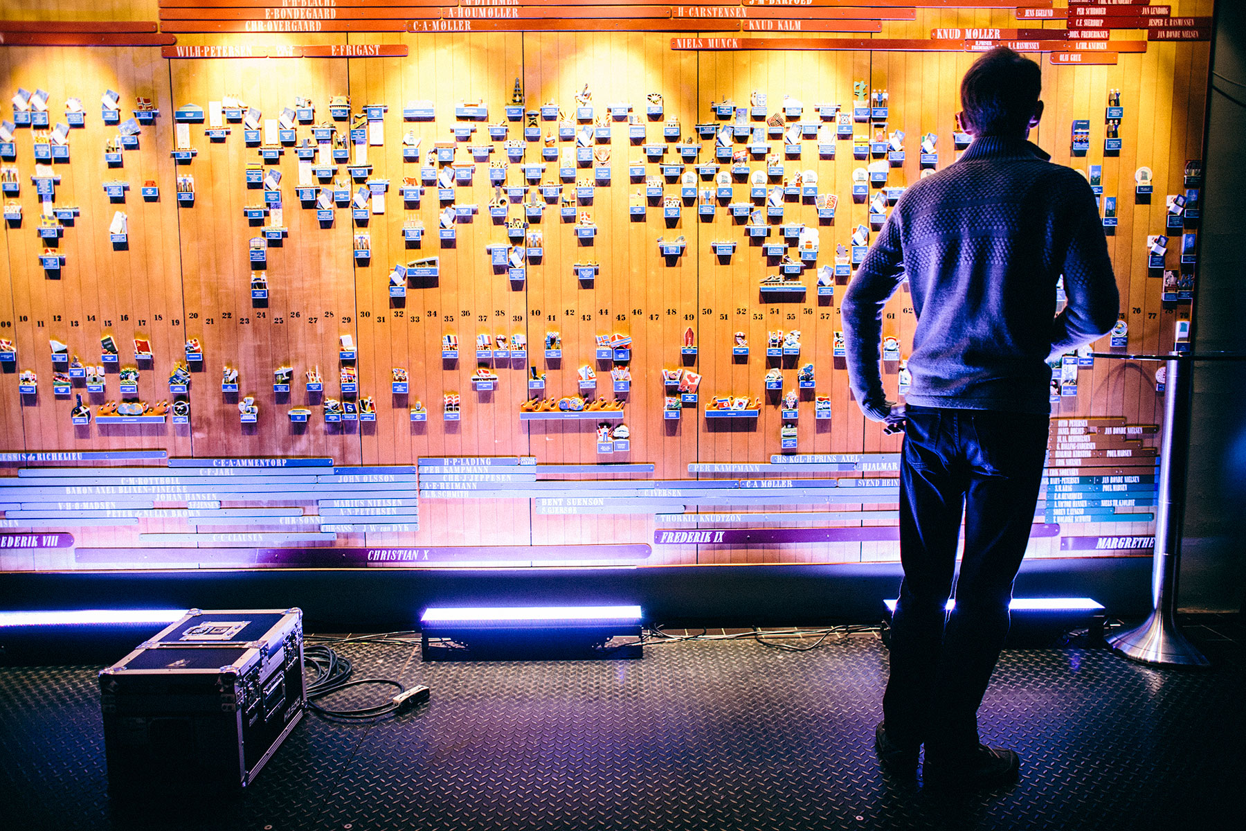 Picture from FROST festival 2013. Efterklang playing live at the museum Dieselhouse, which contains the worlds largest dieselmotor! Supported by We Like We