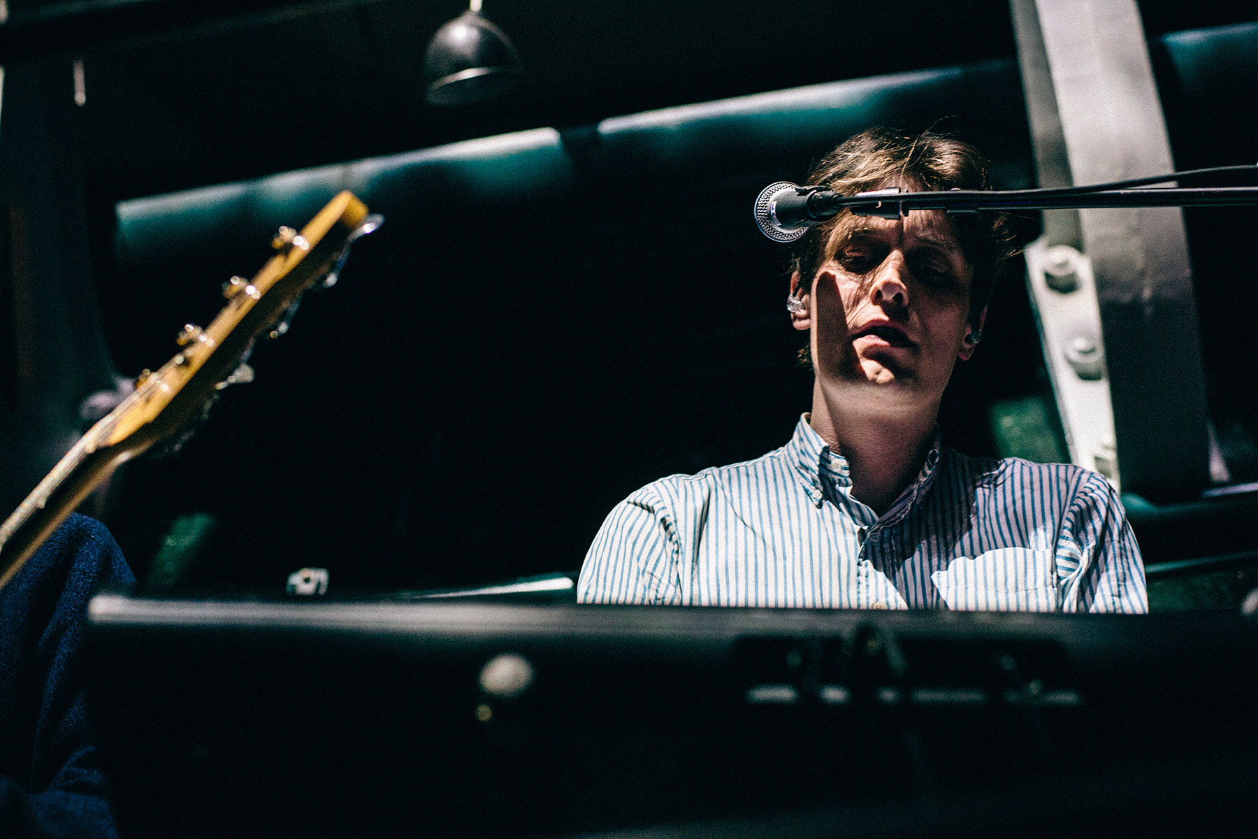 Picture from FROST festival 2013. Efterklang playing live at the museum Dieselhouse, which contains the worlds largest dieselmotor! Supported by We Like We