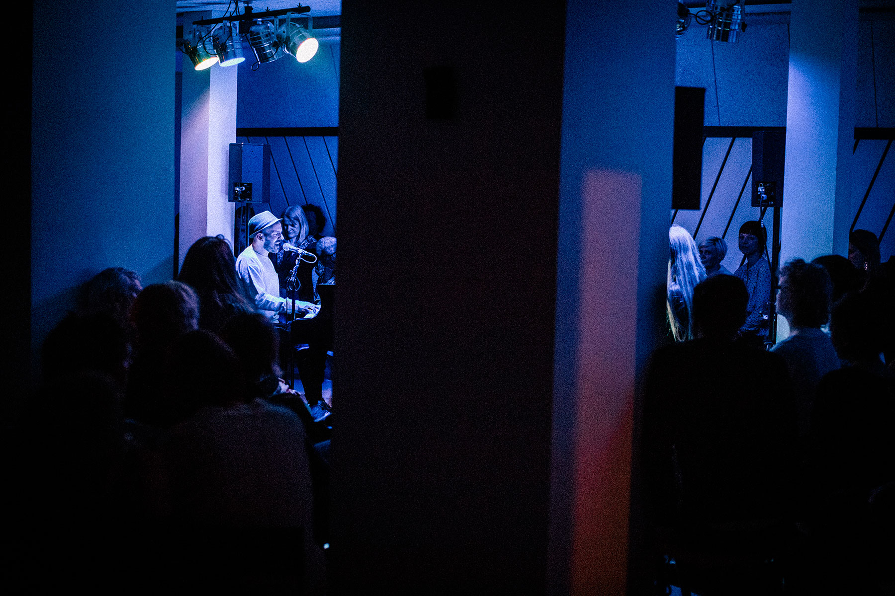 Picture from FROST festival 2013. Martin Ryum premiering his interpretations of Inger Christensen poems, at an intimate concert at Copenhagen Piano