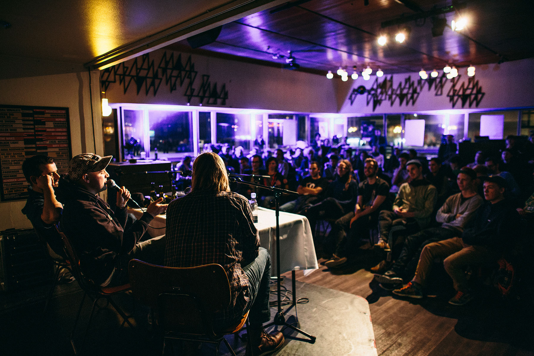 Picture from FROST festival 2013. Pictures of Modeselektor playing live in Vega. Artist talk in ideal bar before the show!