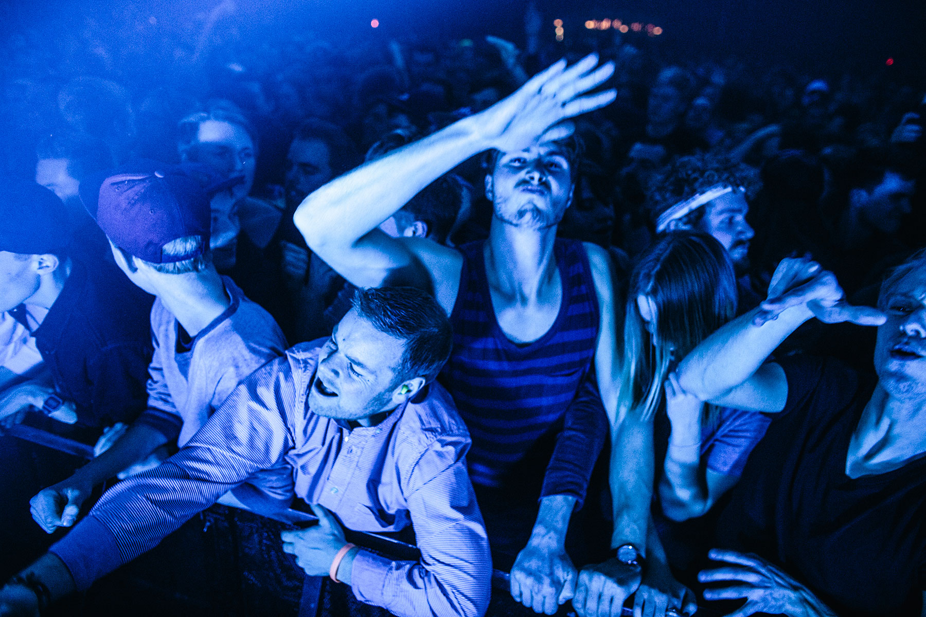 Picture from FROST festival 2013. Pictures of Modeselektor playing live in Vega. A crazy party!