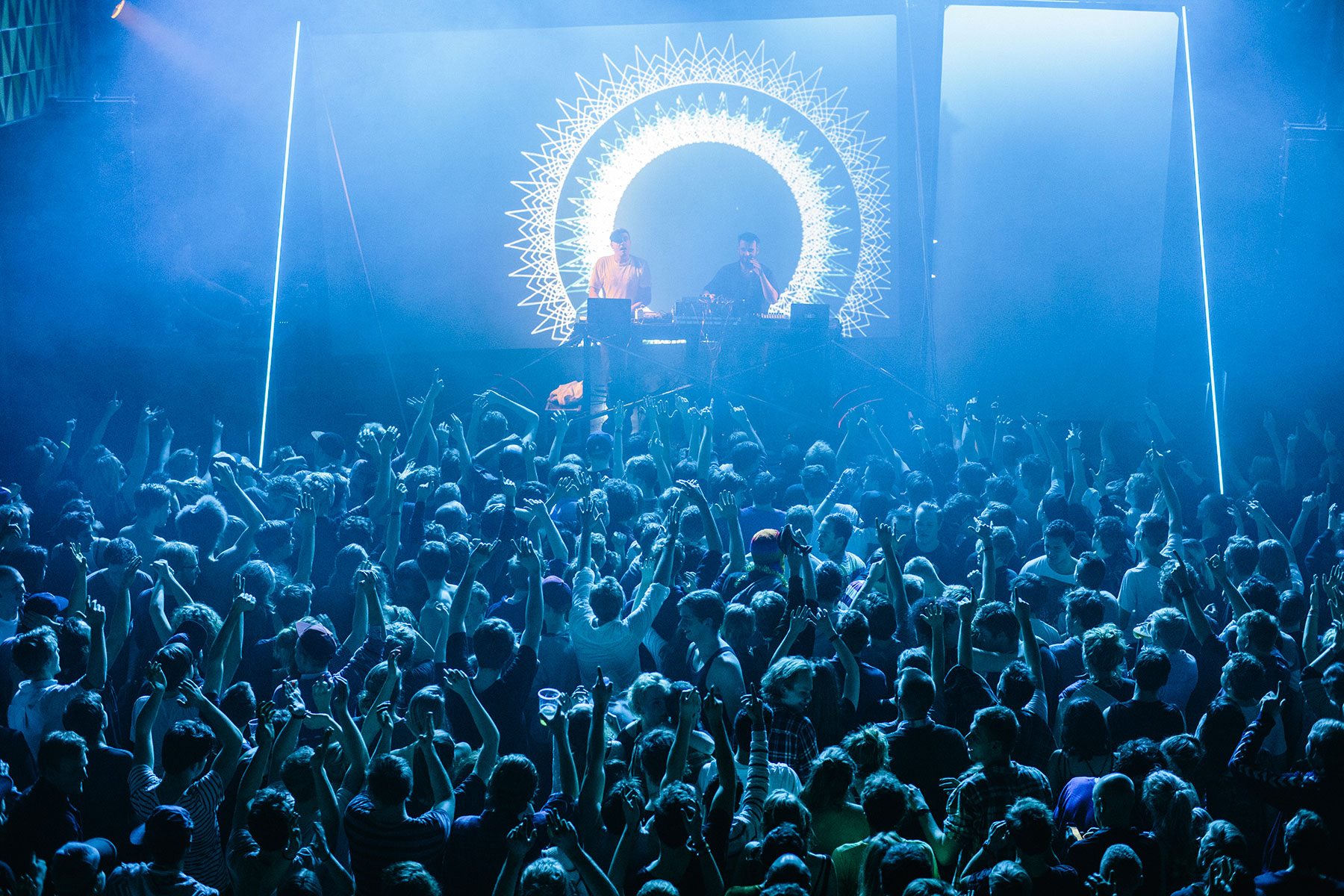 Picture from FROST festival 2013. Pictures of Modeselektor playing live in Vega. A crazy party!