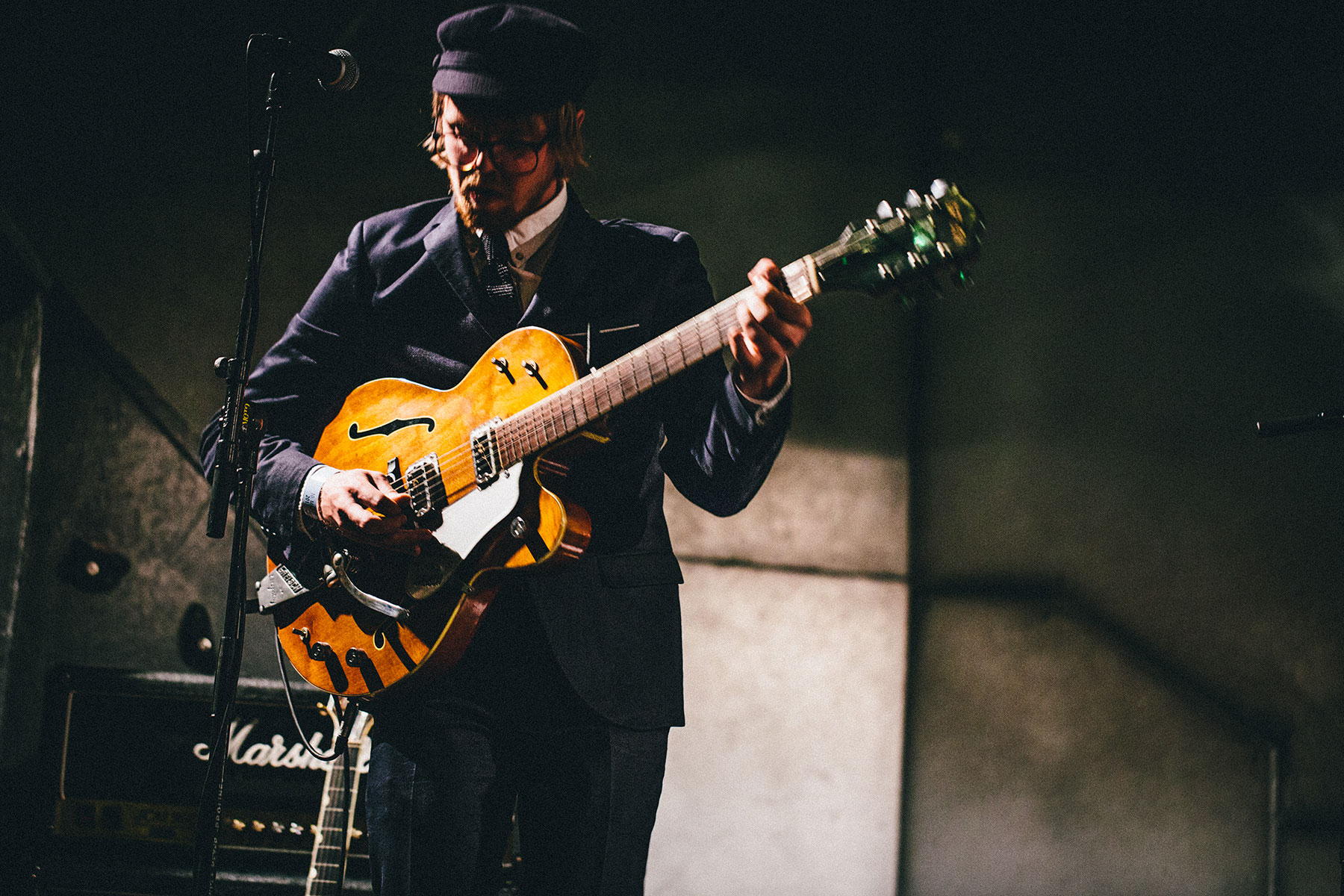 Photograph from Tivoli's Fredagsrock Festival 2013, here it's 60's Garagerockban The Youth performing in skærsilden