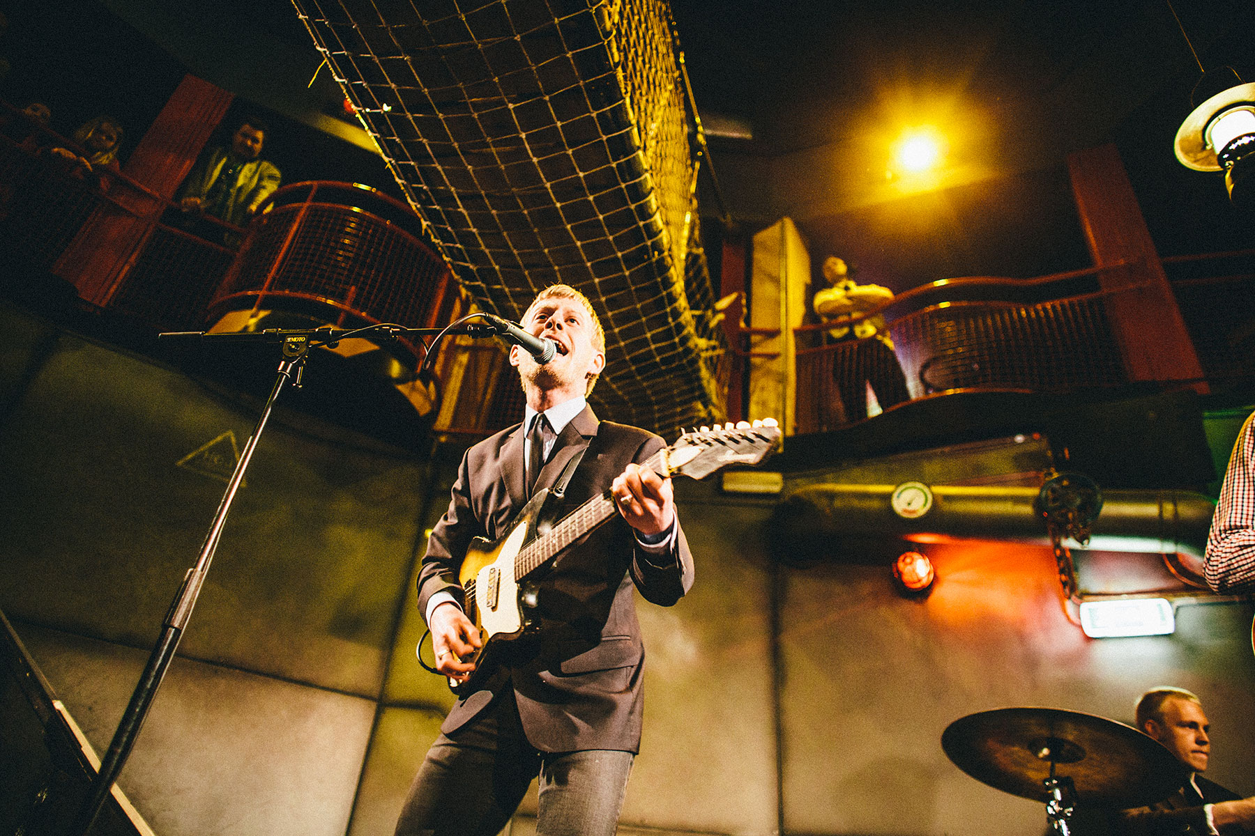 Photograph from Tivoli's Fredagsrock Festival 2013, here it's 60's Garagerockban The Youth performing in skærsilden